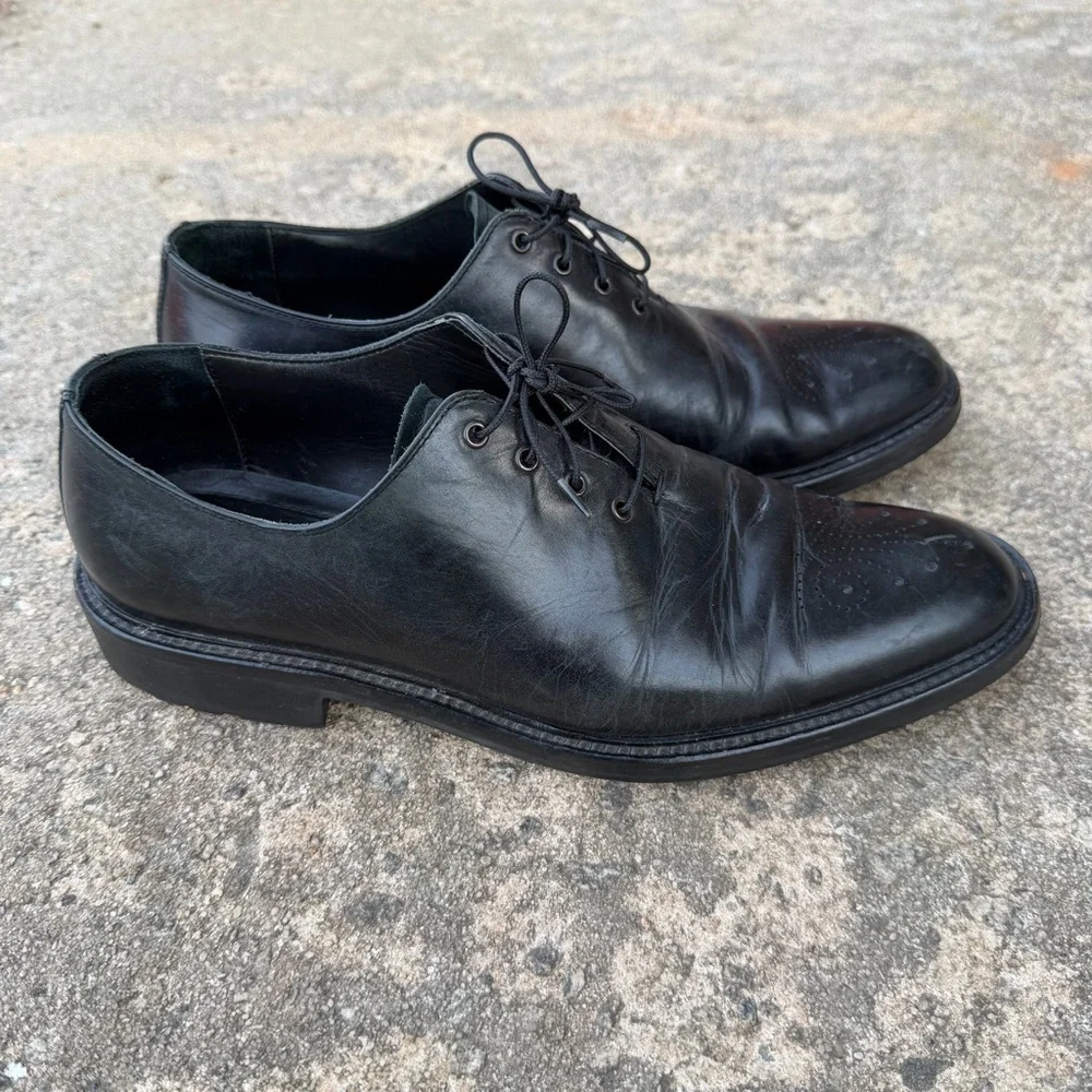 Rare Johnston & Murphy Black Leather Lace Dress Shoes Men’s Size 9